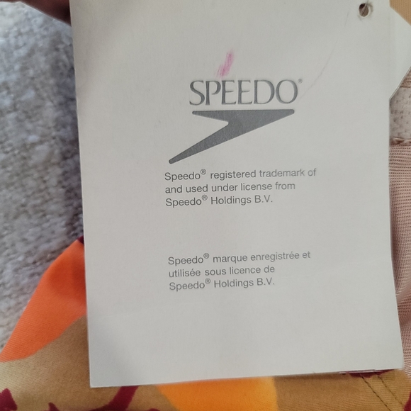 NEW SPEEDO Orange And Brown Floral One Piece Swimsuit Size 18 Vintage - Picture 11 of 13